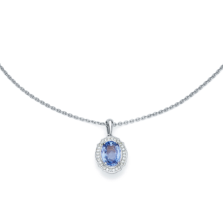 Zawieszka Azzure amor sapphire blue z białego złota