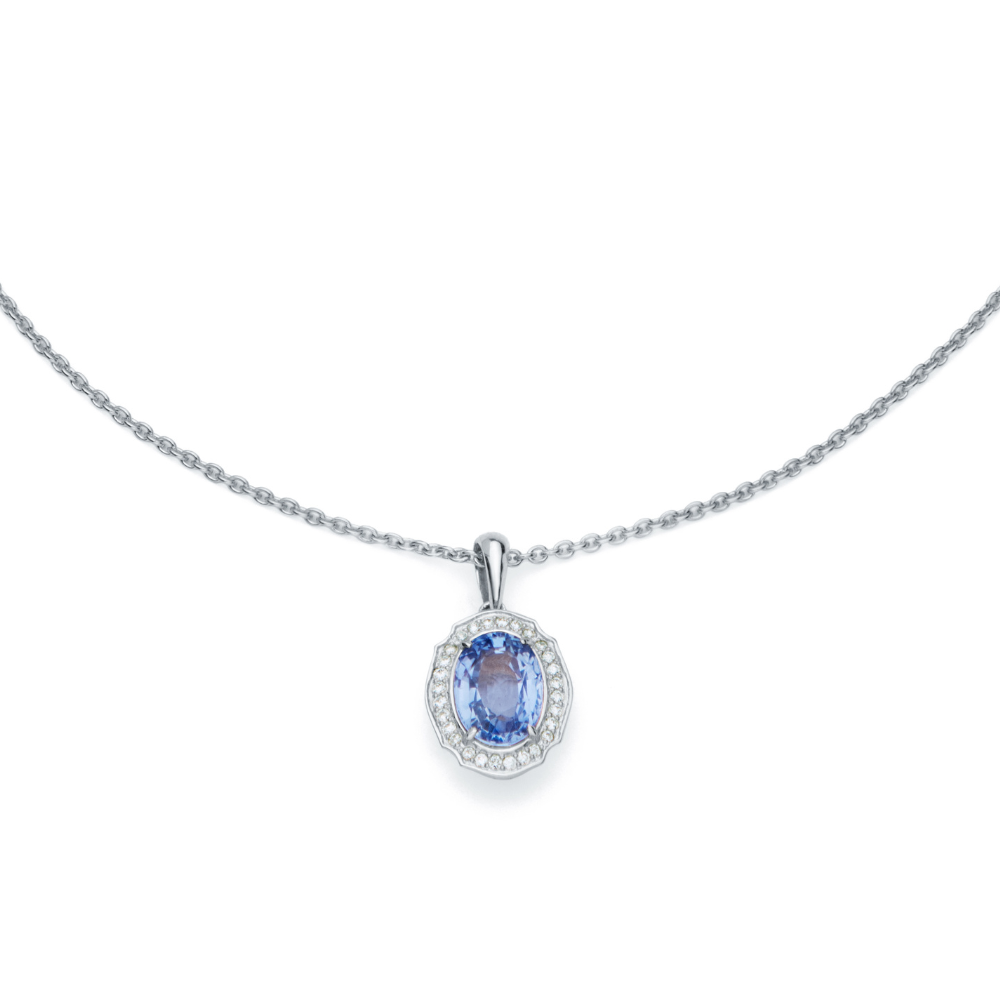 Zawieszka Azzure amor sapphire blue z białego złota