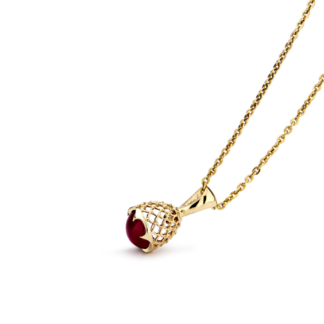 Zawieszka Bijoux ruby z żółtego złota