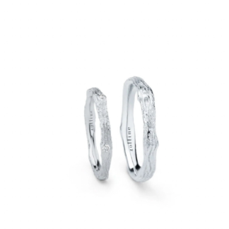 Obrączki Branchine diamonds i The branch z białego złota