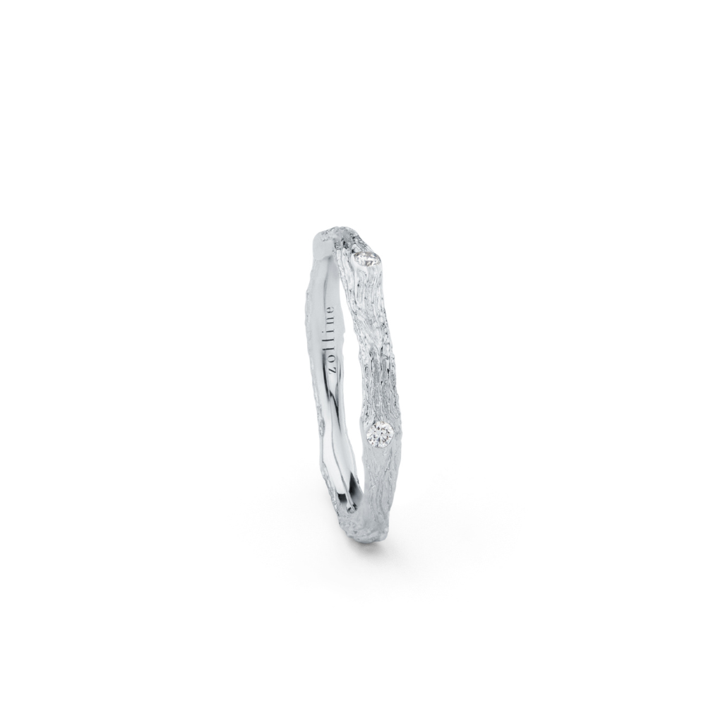 Obrączka Branchine diamonds z białego złota