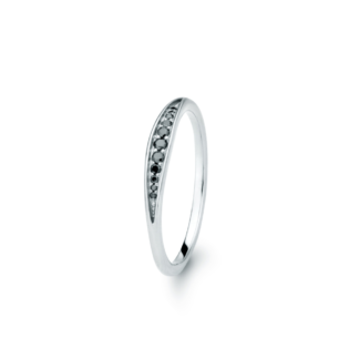 Pierścionek Diamond rainbow black z białego złota