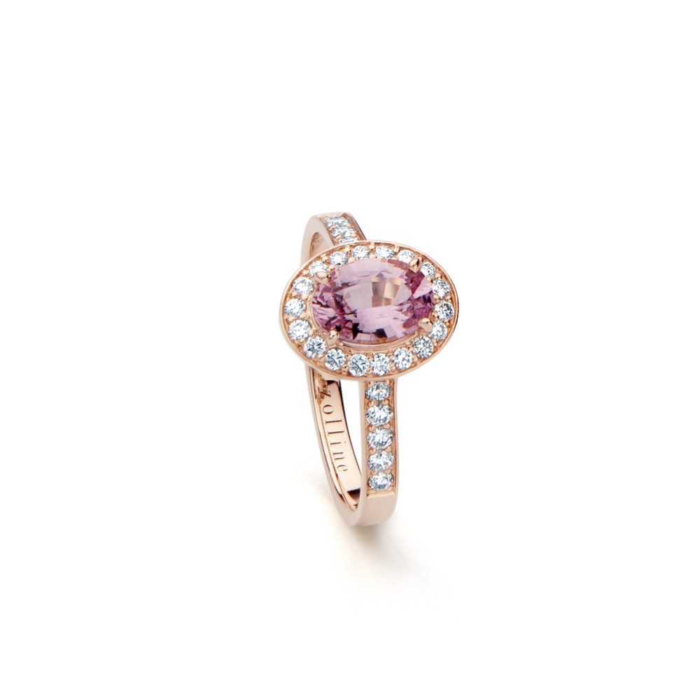 Pierścionek Gisele radiant orchid z różowego złota
