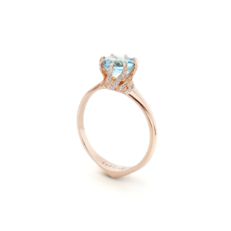 Pierścionek Julia's rose aqua z różowego złota