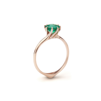 Pierścionek Julia's rose emerald z różowego złota