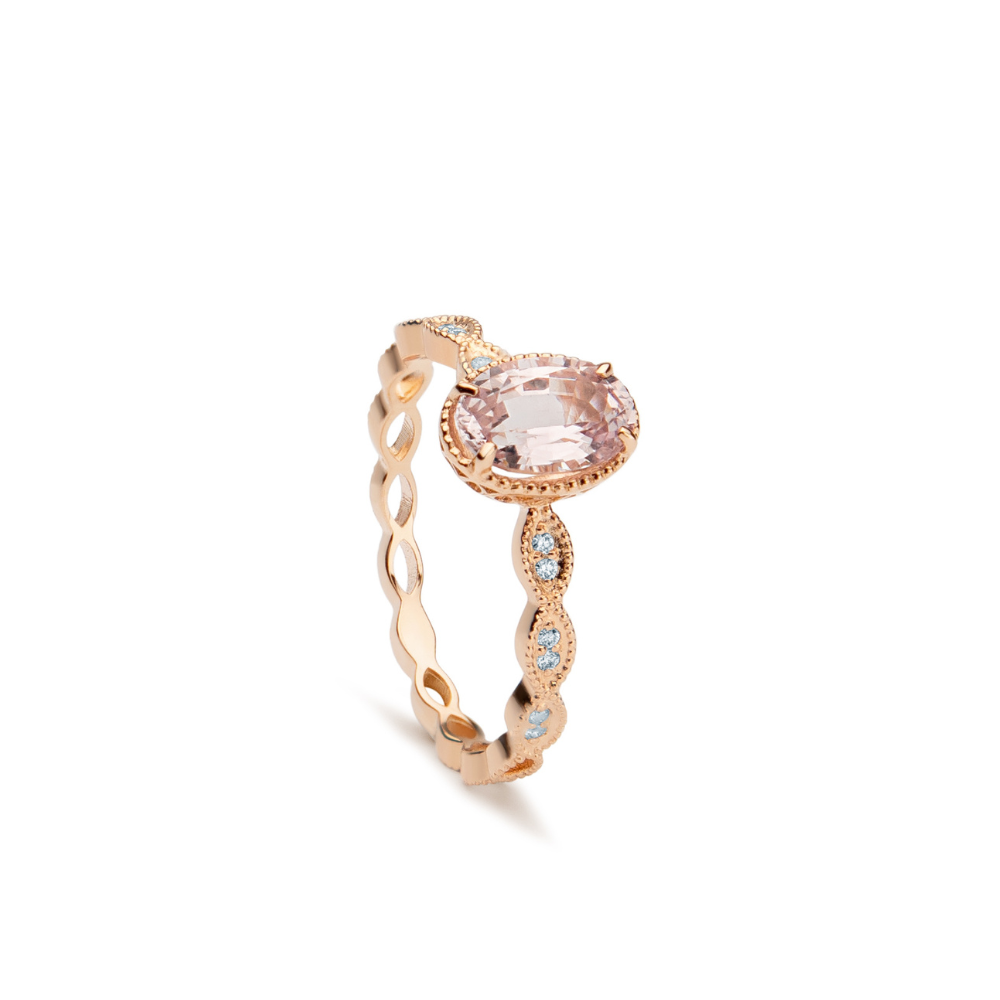 Pierścionek Marchesa rose sapphire z różowego złota