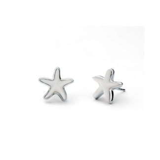 Kolczyki Sea stars z białego złota