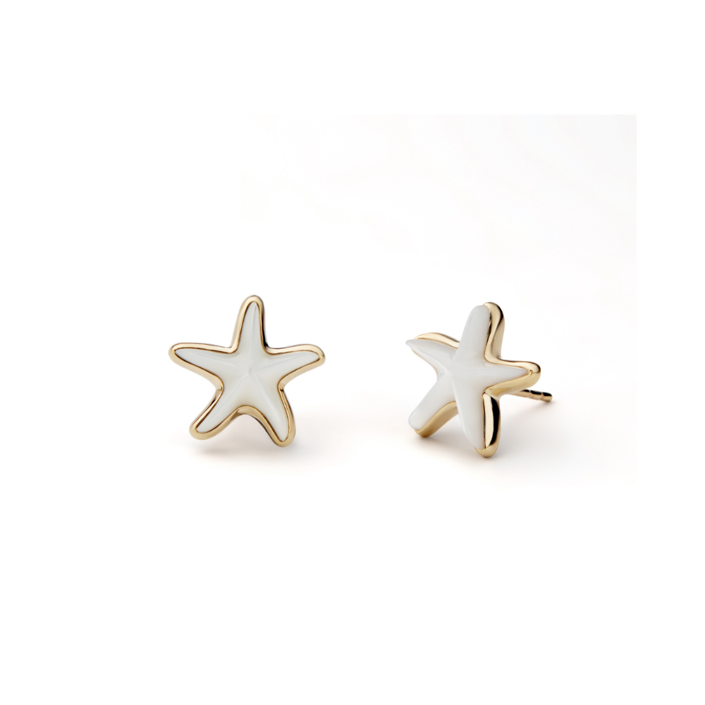Kolczyki Sea stars z żółtego złota