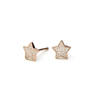 Kolczyki Sirius diamonds z różowego złota