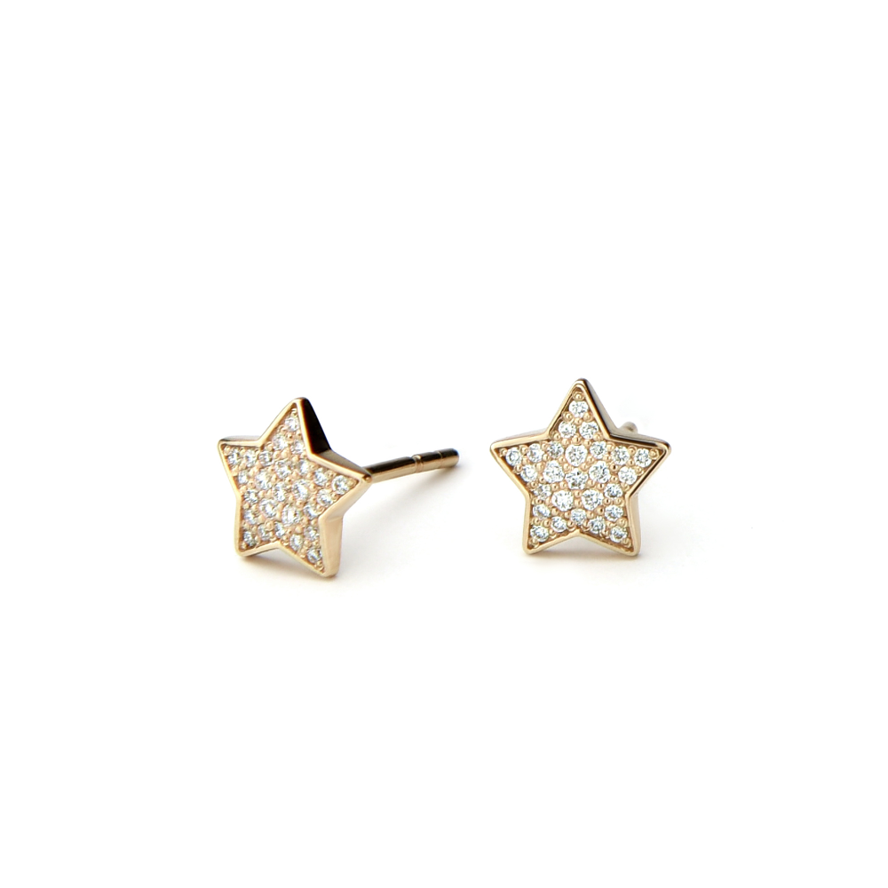 Kolczyki Sirius diamonds z żółtego złota