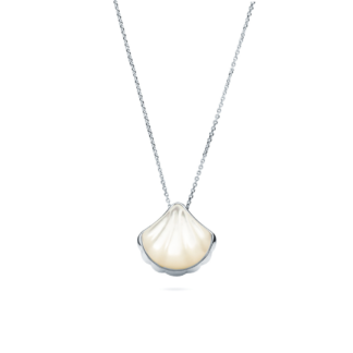 Zawieszka Small shell z białego złota