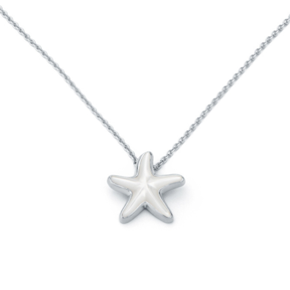 Zawieszka Starfish z białego złota