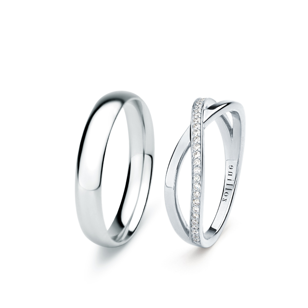 Obrączki Eternity i Classica 02 3.9 z białego złota