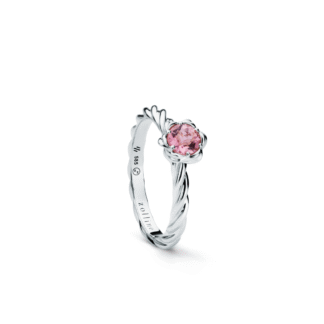 Pierścionek Glorious turmaline pink z białego złota