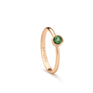 Pierścionek Timeless essence green z różowego złota