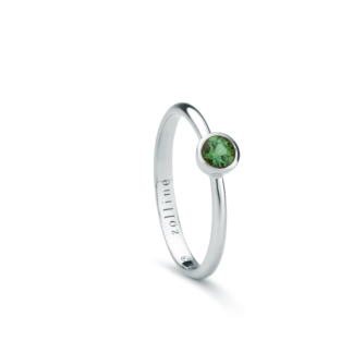 Pierścionek Timeless essence green z białego złota