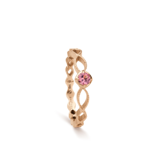 Pierścionek Madleine peach rose z różowego złota