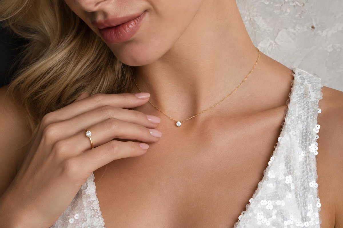 Pierścionek zaręczynowy z naturalnym diamentem – Zolline