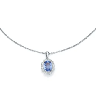 Zawieszka Azzure amor sapphire blue z białego złota