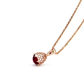 Zawieszka Bijoux ruby z różowego złota