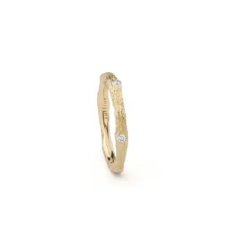 Obrączka Branchine diamonds z żółtego złota