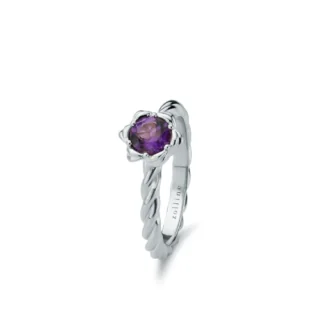 Pierścionek Glorious greater purple z białego złota