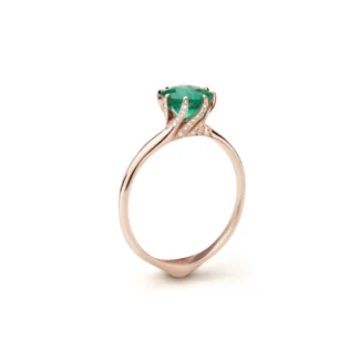 Pierścionek Julia's rose emerald z różowego złota
