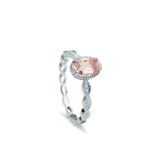 Pierścionek Marchesa rose sapphire z białego złota