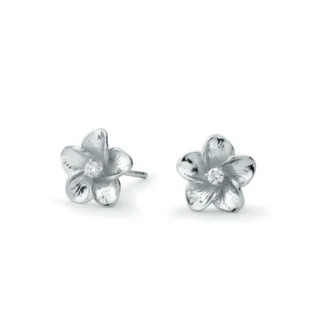 Kolczyki Blossom diamonds z białego złota