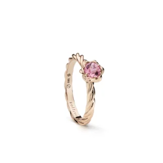 Pierścionek Glorious turmaline pink z różowego złota