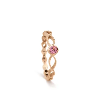 Pierścionek Madleine peach rose z różowego złota