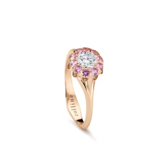 Pierścionek La Perla 1880 diamond blush z różowego złota